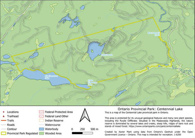 Xavier Maps Ontario Nature Reserve: Centennial Lake Part 1 bundle exclusive