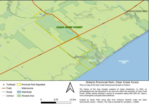 Xavier Maps Ontario Nature Reserve: Clear Creek Forest bundle exclusive