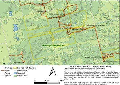 Xavier Maps Ontario Nature Reserve: Pretty River Valley bundle exclusive