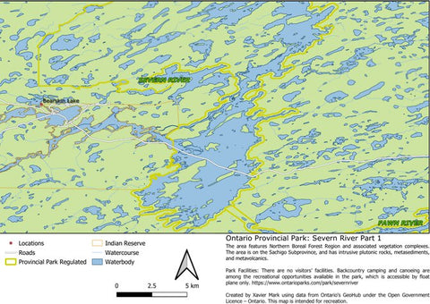 Xavier Maps Ontario Nature Reserve: Severn River Part 1 digital map