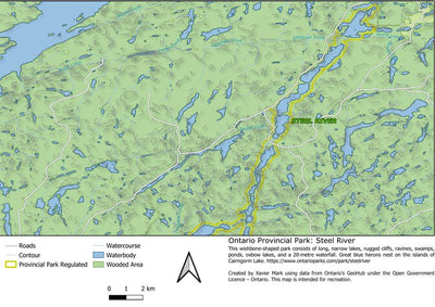 Xavier Maps Ontario Nature Reserve: Steel River Map Bundle bundle