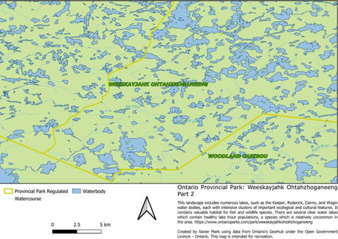Xavier Maps Ontario Nature Reserve: Weeskayjahk Ohtahzhoganeeng Part 2 digital map
