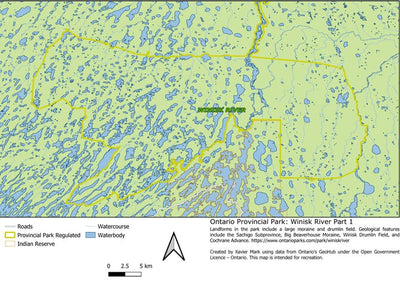 Xavier Maps Ontario Nature Reserve: Winisk River Map Bundle bundle