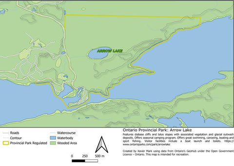 Xavier Maps Ontario Provincial Park: Arrow Lake bundle exclusive