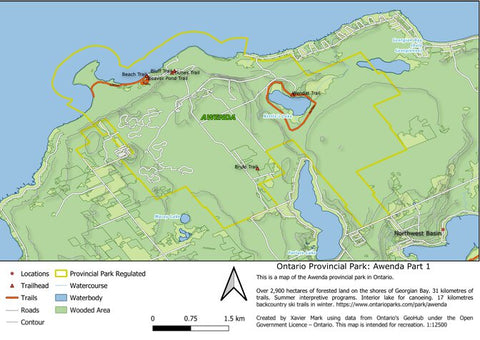 Xavier Maps Ontario Provincial Park: Awenda Part 1 bundle exclusive