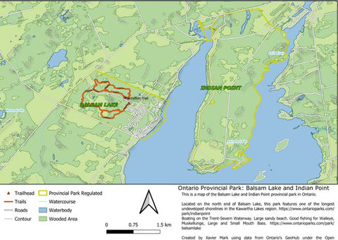 Xavier Maps Ontario Provincial Park: Balsam Lake and Indian Point bundle exclusive