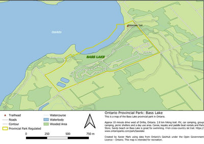 Xavier Maps Ontario Provincial Park: Bass Lake bundle exclusive