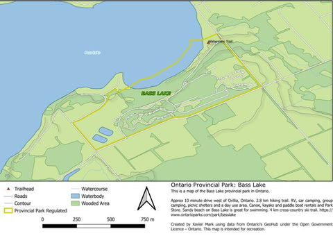 Xavier Maps Ontario Provincial Park: Bass Lake bundle exclusive