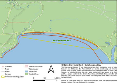 Xavier Maps Ontario Provincial Park: Batchawana Bay bundle exclusive