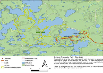 Xavier Maps Ontario Provincial Park: Blue Lake bundle exclusive