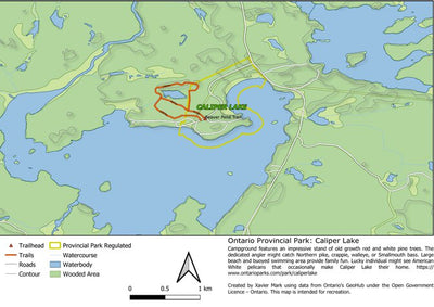 Xavier Maps Ontario Provincial Park: Caliper Lake bundle exclusive
