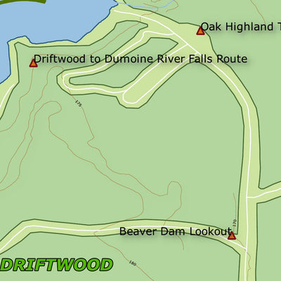 Xavier Maps Ontario Provincial Park: Driftwood digital map