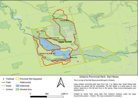 Xavier Maps Ontario Provincial Park: Earl Rowe bundle exclusive