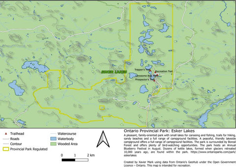 Xavier Maps Ontario Provincial Park: Esker Lakes bundle exclusive