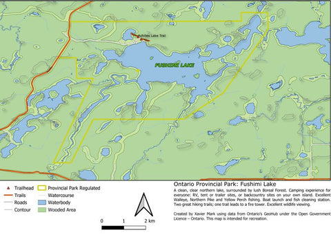 Xavier Maps Ontario Provincial Park: Fushimi Lake bundle exclusive