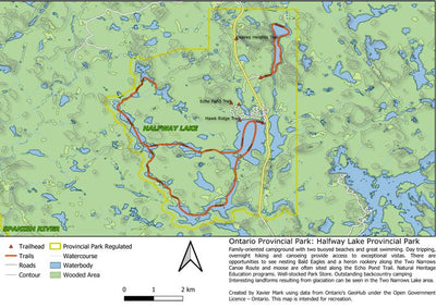 Xavier Maps Ontario Provincial Park: Halfway Lake bundle exclusive