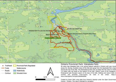 Xavier Maps Ontario Provincial Park: Kakabeka Falls bundle exclusive