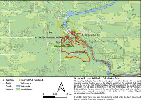 Xavier Maps Ontario Provincial Park: Kakabeka Falls bundle exclusive