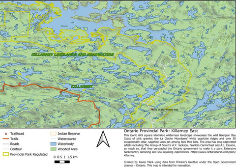 Xavier Maps Ontario Provincial Park: Killarney East Map bundle exclusive