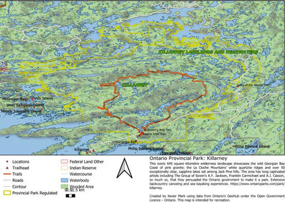 Xavier Maps Ontario Provincial Park: Killarney Map Bundle bundle