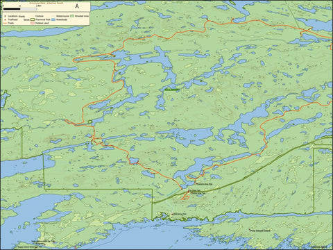 Xavier Maps Ontario Provincial Park: Killarney South Map digital map