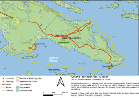 Xavier Maps Ontario Provincial Park: Killbear bundle exclusive