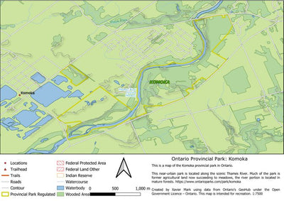 Xavier Maps Ontario Provincial Park: Komoka bundle exclusive