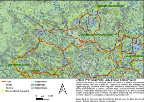 Xavier Maps Ontario Provincial Park: Lady Evelyn-Smoothwater bundle exclusive