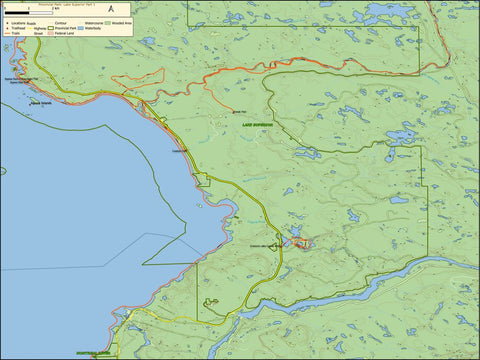 Xavier Maps Ontario Provincial Park: Lake Superior Part 1 digital map