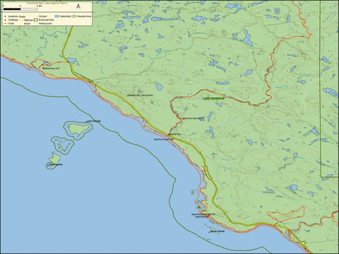 Xavier Maps Ontario Provincial Park: Lake Superior Part 2 digital map