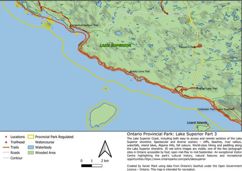 Xavier Maps Ontario Provincial Park: Lake Superior Part 3 bundle exclusive