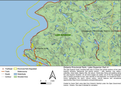 Xavier Maps Ontario Provincial Park: Lake Superior Part 4 bundle exclusive