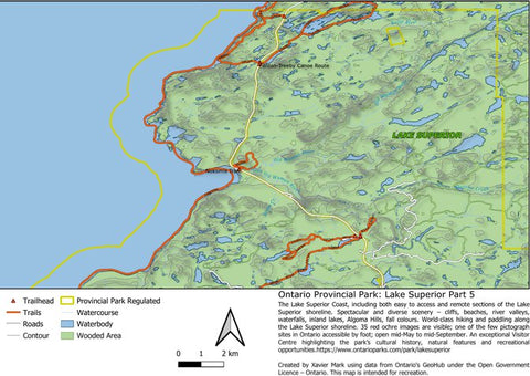 Xavier Maps Ontario Provincial Park: Lake Superior Part 5 bundle exclusive