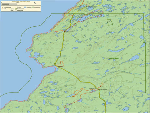 Xavier Maps Ontario Provincial Park: Lake Superior Part 5 digital map