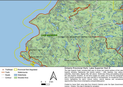 Xavier Maps Ontario Provincial Park: Lake Superior Part 9 bundle exclusive