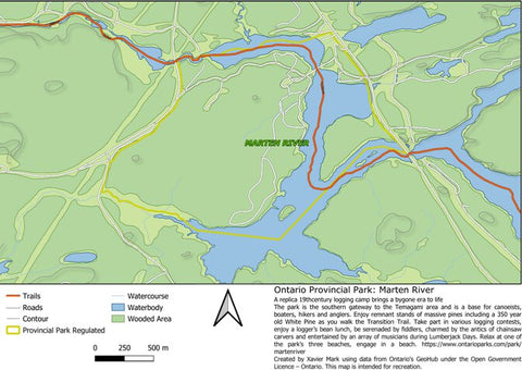 Xavier Maps Ontario Provincial Park: Marten River bundle exclusive
