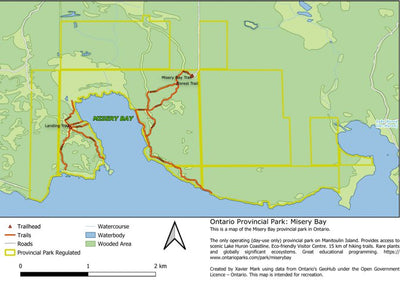 Xavier Maps Ontario Provincial Park: Misery Bay bundle exclusive