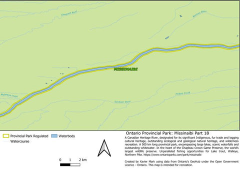 Xavier Maps Ontario Provincial Park: Missinaibi Part 18 digital map
