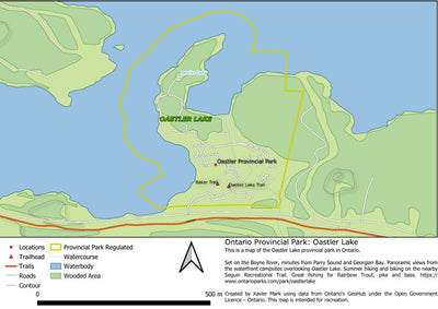 Xavier Maps Ontario Provincial Park: Oastler Lake bundle exclusive