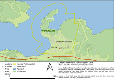 Xavier Maps Ontario Provincial Park: Oastler Lake bundle exclusive