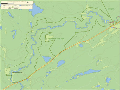 Xavier Maps Ontario Provincial Park: Oxtongue River-Ragged Falls digital map