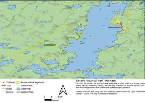 Xavier Maps Ontario Provincial Park: Pakwash bundle exclusive