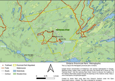 Xavier Maps Ontario Provincial Park: Petroglyphs bundle exclusive