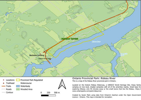 Xavier Maps Ontario Provincial Park: Rideau River bundle exclusive