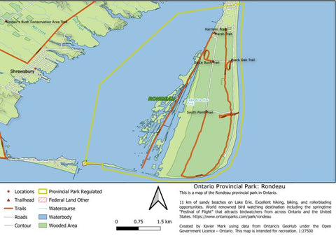 Xavier Maps Ontario Provincial Park: Rondeau bundle exclusive
