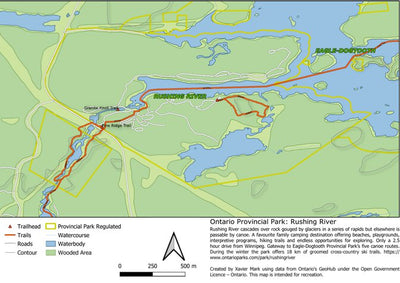 Xavier Maps Ontario Provincial Park: Rushing River bundle exclusive