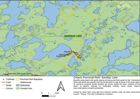 Xavier Maps Ontario Provincial Park: Sandbar Lake bundle exclusive