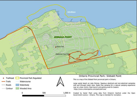 Xavier Maps Ontario Provincial Park: Sibbald Point bundle exclusive