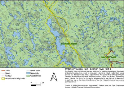 Xavier Maps Ontario Provincial Park: Spanish River Part 3 digital map