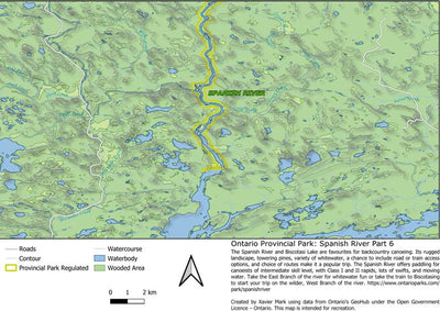 Xavier Maps Ontario Provincial Park: Spanish River Part 6 digital map